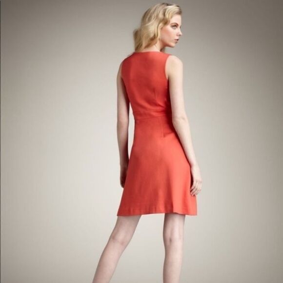 Trina Turk Bow Front Coral Waldron Dress 4 - Picture 4 of 13